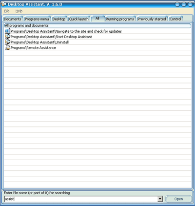 Desktop Assistant Screenshot